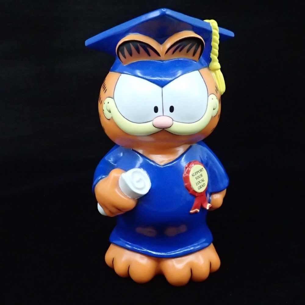 ❌SOLD❌ Garfield Graduate Coin Piggy Bank - EUC